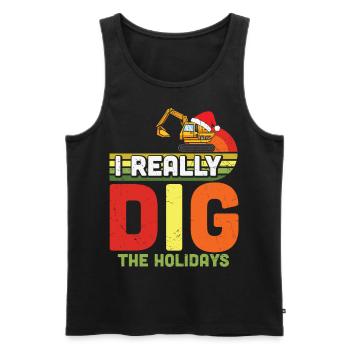 I Love Christmas Christmas Gifts - Men's Premium Organic Tank Top - black - Front - Michal (187cm)