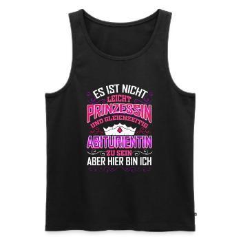 Abiturientin Abschluss Geschenk Prinzessin Abitur - Männer Premium Bio Tank Top - Schwarz - Vorne - Michal (187cm)