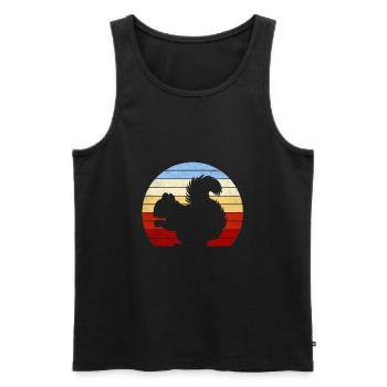 Squirrel Vintage Gift Feed Rodent With - Men's Premium Organic Tank Top - black - Front - AI Model Male 178 light (178cm)