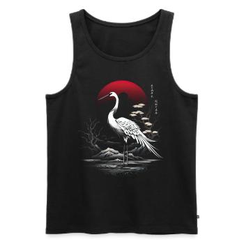 Japanese Bird, Nature, Japan, Culture, Wildlife - Men's Premium Organic Tank Top - black - Front - Michal (187cm)