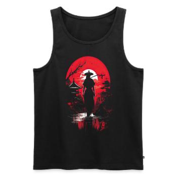 Geisha Kyoto Kimono Culture Samurai Anime Shrine - Men's Premium Organic Tank Top - black - Front - Michal (187cm)