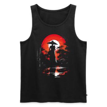Geisha Kyoto Kimono Culture Samurai Anime Shrine - Men's Premium Organic Tank Top - black - Front - Michal (187cm)