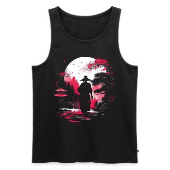 Geisha Kyoto Kimono Culture Samurai Anime Shrine - Men's Premium Organic Tank Top - black - Front - Michal (187cm)
