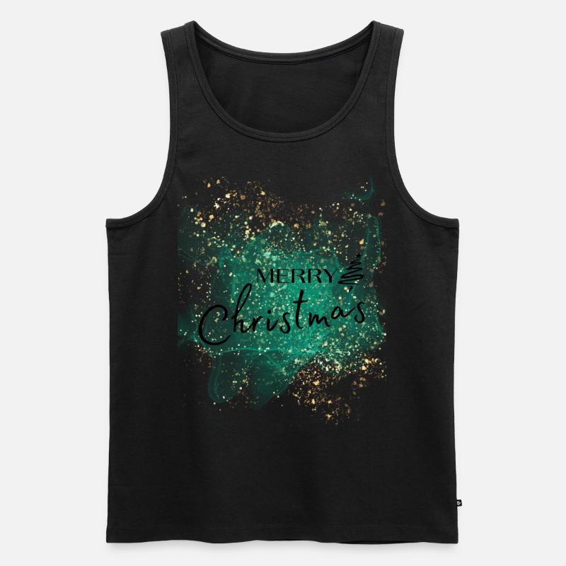 Merry Christmas - Männer Premium Bio Tank Top - Schwarz