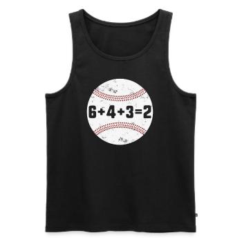 6+4+3=2 Doppelspiel 643 Baseballspieler Baseballspieler - Männer Premium Bio Tank Top - Schwarz - Vorne - Michal (187cm)