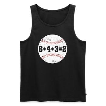 6+4+3=2 Doppelspiel 643 Baseballspieler Baseballspieler - Männer Premium Bio Tank Top - Schwarz - Vorne - Michal (187cm)