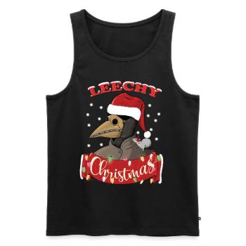 Leechy Christmas Plague Doctor Leech Christmas - Men's Premium Organic Tank Top - black - Front - AI Model Male 178 light (178cm)