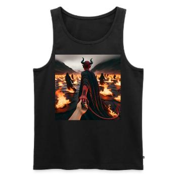 Folge mir in den Abgrund - Infernal Devil's Pact #13 - Männer Premium Bio Tank Top - Schwarz - Vorne - AI Model Male 178 light (178cm)