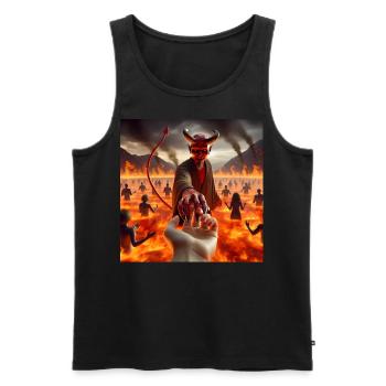 Follow Me to the Abyss - Infernal Devil's Pact #16 - Men's Premium Organic Tank Top - black - Front - AI Model Male 178 light (178cm)