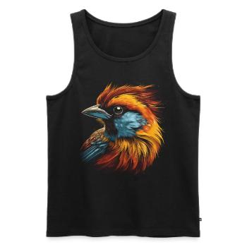 Sperling Majestätisch Tier Tropisch - Männer Premium Bio Tank Top - Schwarz - Vorne - Michal (187cm)