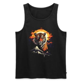 Majestic Tiger Wilderness Wild Powerful - Men's Premium Organic Tank Top - black - Front - AI Model Male 178 light (178cm)