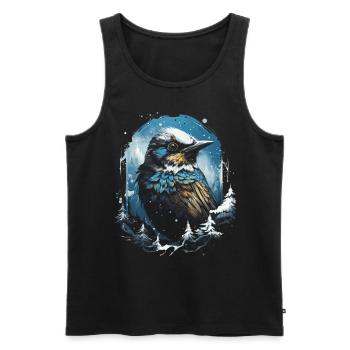 Majestic Bird Illustration Bird Lover - Men's Premium Organic Tank Top - black - Front - AI Model Male 178 light (178cm)