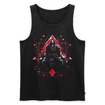 Japanisch Kunstwerk - Männer Premium Bio Tank Top - Schwarz - Vorne - AI Model Male 178 light (178cm)