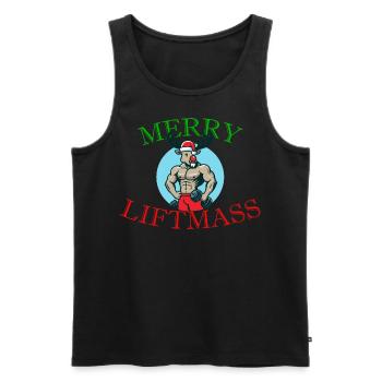 Bodybuilder Rentier - Männer Premium Bio Tank Top - Schwarz - Vorne - AI Model Male 178 light (178cm)