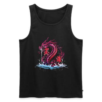 Japanese Japanese Landscape Asia Mystical - Men's Premium Organic Tank Top - black - Front - Michal (187cm)