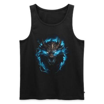Dragon Role Playing Game Dragon - Men's Premium Organic Tank Top - black - Front - AI Model Male 178 light (178cm)