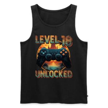 18. Geburtstag Gamer Nerd Controller Geschenkidee - Männer Premium Bio Tank Top - Schwarz - Vorne - Michal (187cm)
