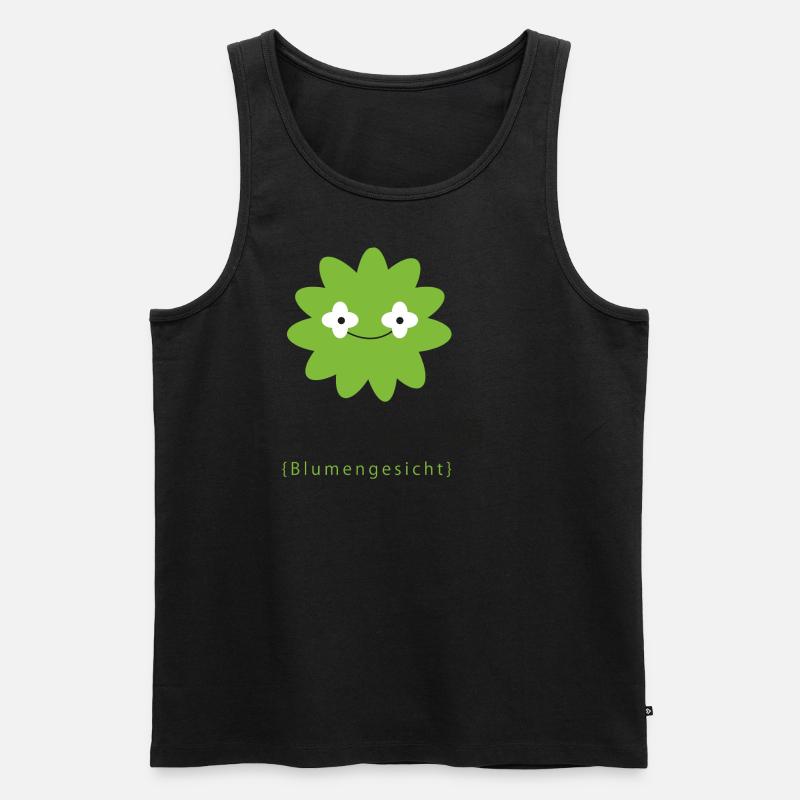 japanisches Blumengesicht Blumen Geschenk - Männer Premium Bio Tank Top - Schwarz