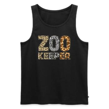 Zookeeper Costume African Animal Safari Zoo Keeper - Men's Premium Organic Tank Top - black - Front - AI Model Male 178 light (178cm)