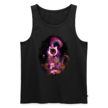 Le trou noir connu sous le nom de votre chat - Débardeur bio Premium Homme - noir - Devant - AI Model Male 178 light (178cm)