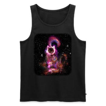 le trou noir connu sous le nom de votre chat (TILE) - Débardeur bio Premium Homme - noir - Devant - AI Model Male 178 light (178cm)