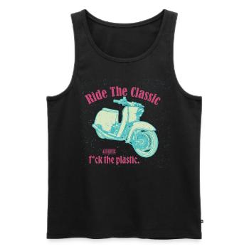 Schwalbe (Ride The Classic) // Illustration - Men's Premium Organic Tank Top - black - Front - Michal (187cm)