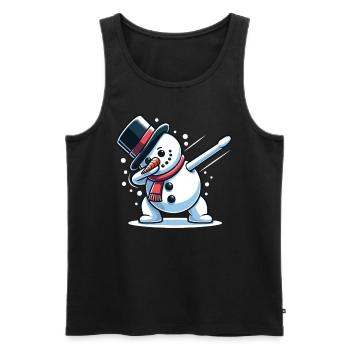 Dabbing Christmas Snowman Dab Christmas - Men's Premium Organic Tank Top - black - Front - Michal (187cm)