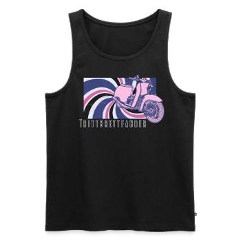 Schwalbe (retro) // Illustration - Männer Premium Bio Tank Top - Schwarz - Vorne - AI Model Male 178 light (178cm)
