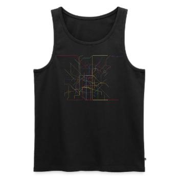 U-MOVE Frankreich - Männer Premium Bio Tank Top - Schwarz - Vorne - AI Model Male 178 light (178cm)