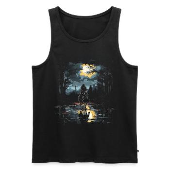 Knight Castle Knight on Horse Knight Role Playing Game - Men's Premium Organic Tank Top - black - Front - Michal (187cm)