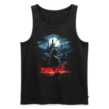 Knight Castle Knight on Horse Knight Role Playing Game - Men's Premium Organic Tank Top - black - Front - Michal (187cm)