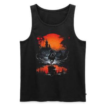 Knight Castle Knight on Horse Knight Role Playing Game - Men's Premium Organic Tank Top - black - Front - Michal (187cm)