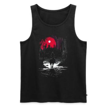Knight Castle Knight on Horse Knight Role Playing Game - Men's Premium Organic Tank Top - black - Front - Michal (187cm)