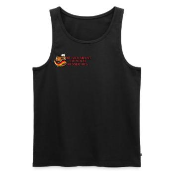Mit Bier siehst du noch besser aus! - Männer Premium Bio Tank Top - Schwarz - Vorne - AI Model Male 178 light (178cm)