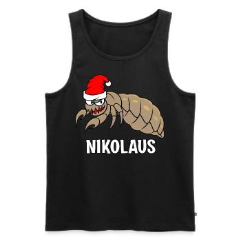 Nikolaus - Männer Premium Bio Tank Top - Schwarz - Vorne - AI Model Male 178 light (178cm)