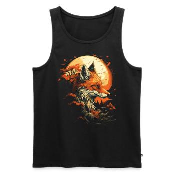 Fantay Fox Magic Fox - Men's Premium Organic Tank Top - black - Front - Michal (187cm)