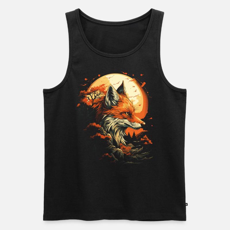 Fantay Fuchs Magischer Fuchs - Männer Premium Bio Tank Top - Schwarz