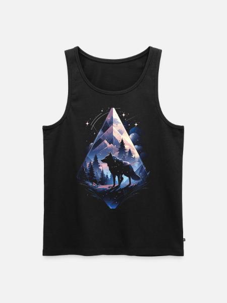 Majestic Wolf Wolves - Men's Premium Organic Tank Top - black