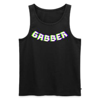 Gabber Hardcore Techno - Débardeur bio Premium Homme - noir - Devant - AI Model Male 178 light (178cm)