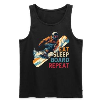 Snowboarding Snowboard Snowboarder - Men's Premium Organic Tank Top - black - Front - AI Model Male 178 light (178cm)
