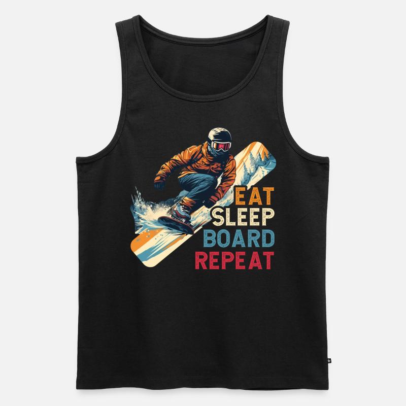 Snowboarding Snowboard Snowboarder - Männer Premium Bio Tank Top - Schwarz