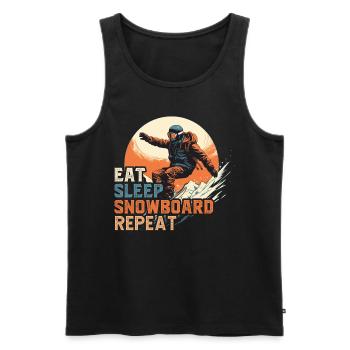 Snowboarding Snowboard Snowboarder Snowboard Instructor - Men's Premium Organic Tank Top - black - Front - AI Model Male 178 light (178cm)