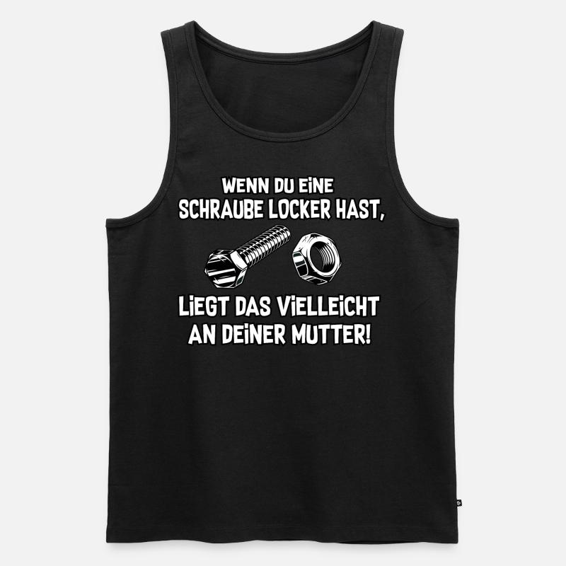 Schraube locker - Männer Premium Bio Tank Top - Schwarz