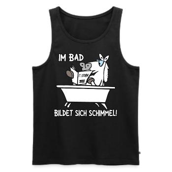 Im Bad bildet sich Schimmel - Männer Premium Bio Tank Top - Schwarz - Vorne - AI Model Male 178 light (178cm)