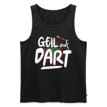 Geil auf Dart Darts Pfeil Dartscheibe Kneipensport - Männer Premium Bio Tank Top - Schwarz - Vorne - AI Model Male 178 light (178cm)