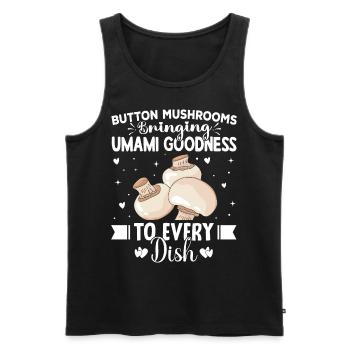 Mushrooms Gifts- Pilze Geschenkidee- Pilze Tshirt - Männer Premium Bio Tank Top - Schwarz - Vorne - AI Model Male 178 light (178cm)