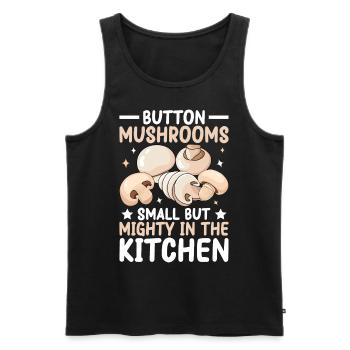 Mushrooms Gifts- Pilze Geschenkidee - Männer Premium Bio Tank Top - Schwarz - Vorne - Michal (187cm)