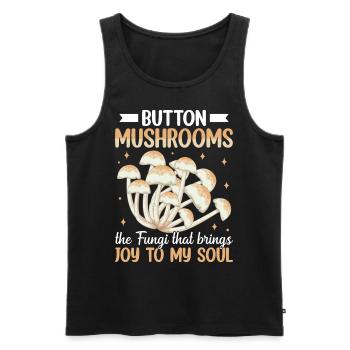 Pilze Geschenke- mushrooms- Pilze Geschenkidee - Männer Premium Bio Tank Top - Schwarz - Vorne - Michal (187cm)