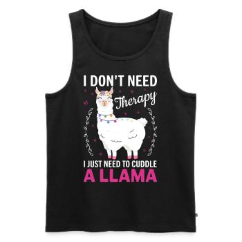 I don t need Theraphy i just need a Llama- Lama - Men's Premium Organic Tank Top - black - Front - Michal (187cm)