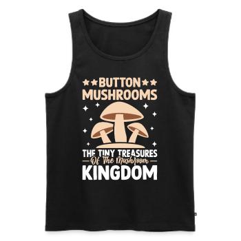 Mushrooms Gifts- Pilze Geschenkidee- Pilze Tshirt - Männer Premium Bio Tank Top - Schwarz - Vorne - Michal (187cm)